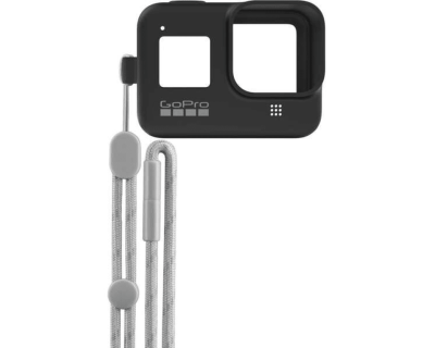GoPro silikonska zaštitna futrola i podesiva vezica, crna boja